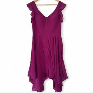 JJs House | NWT purple chiffon orchid special occasion dress size 10
